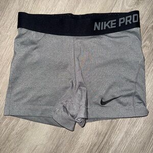 Nike Pro Black and Gray Training Shorts
